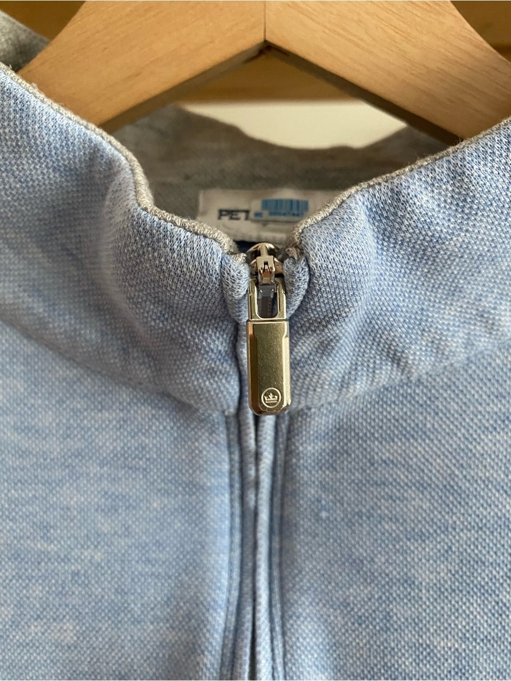 Peter Millar Blue Crown Comfort Stretch Interlock Quarter Zip Pullover Sweater L - Picture 10 of 16